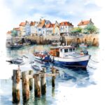 Șervețel – Port Scene – 33×33 cm