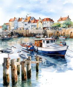 Șervețel – Port Scene – 33×33 cm