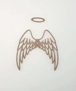 Decorațiune – Aripi înger cu Nimb - 12x10 cm