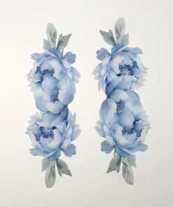 Decoupage flakes - Blue Flowers - 2 buc