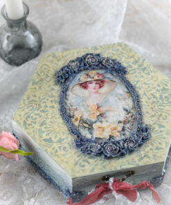 Lady&Lace - cutie hexagonala - 22x19x6 cm