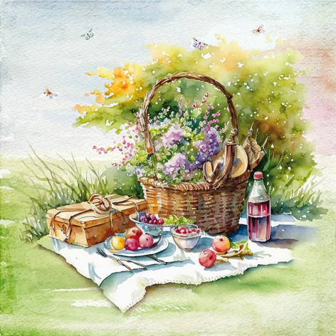 Șervețel – Picnic Estivo – 33×33 cm 1 Șervețel – Picnic Estivo – 33×33 cm
