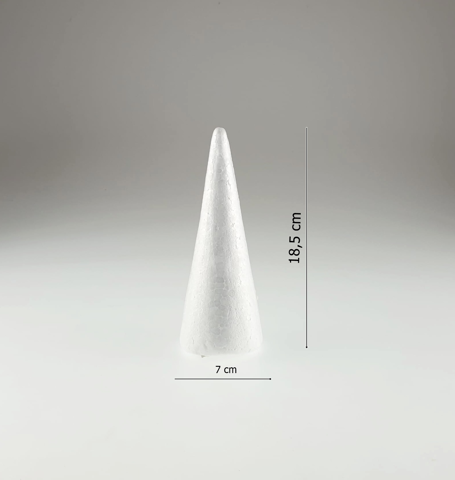 Con polistiren alb - 7x18,5 cm 1 Con polistiren alb - 7x18,5 cm