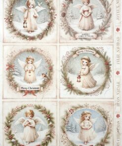 Hârtie de orez - Christmas Angels - A4