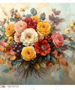 Hârtie de orez – Autumn Bunch – A4