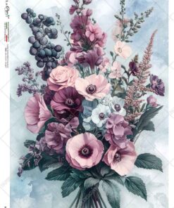 Hârtie de orez – Bunch of Flowers - A5
