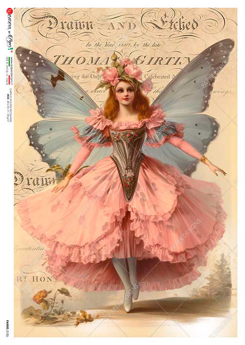 Hârtie de orez – Butterfly Fairy – A5 1 Hârtie de orez – Butterfly Fairy – A5