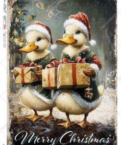 Hârtie de orez – Ducks with Gifts - A5