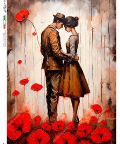 Hârtie de orez – Love and Poppies – A5