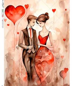 Hârtie de orez – Love in the Air – A5