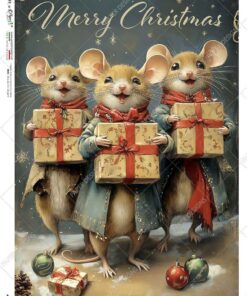 Hârtie de orez – Mouses with Gifts - A5