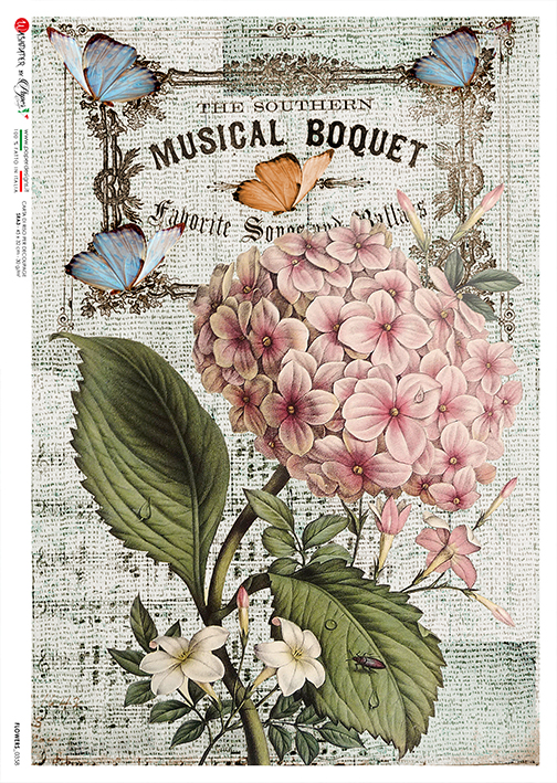 Hârtie de orez – Musical Bouquet - A5 1 Hârtie de orez – Musical Bouquet - A5