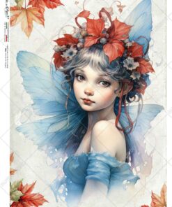 Hârtie de orez – Red & Blue Fairy – A5