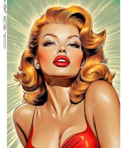 Hârtie de orez – Retro Comics Woman - A5