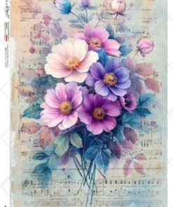 Hârtie de orez – Shades of Violet - A5