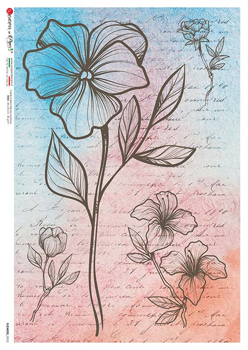 Hârtie de orez – The Flower - A5 1 Hârtie de orez – The Flower - A5