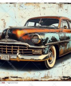 Hârtie de orez – Vintage Car 2 – A5