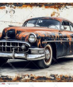 Hârtie de orez – Vintage Car – A5