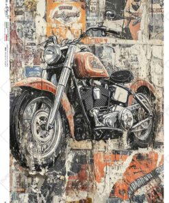 Hârtie de orez – Vintage Motorcycle 2 – A5