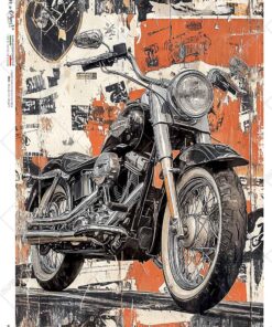 Hârtie de orez – Vintage Motorcycle – A5