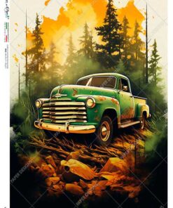 Hârtie de orez – Vintage Pickup – A5
