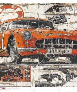 Hârtie de orez – Vintage Sport Car 2 – A5
