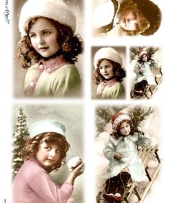 Hârtie de orez – Vintage Winter Photos – A5