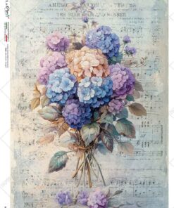 Hârtie de orez –Bunch of Hydrangea - A5