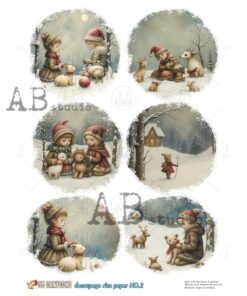 Hârtie de orez - Winter stories - A4
