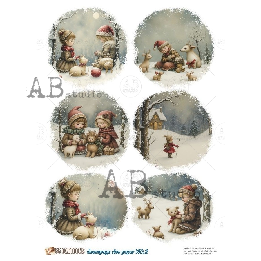 Hârtie de orez - Winter stories - A4 1 Hârtie de orez - Winter stories - A4