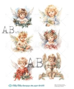 Hârtie de orez – Christmas Angels – A4