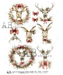 Hârtie de orez – Deer and Rabbit – A4