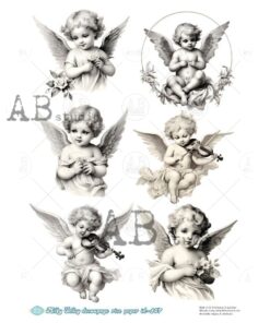 Hârtie de orez – Little Angels – A4