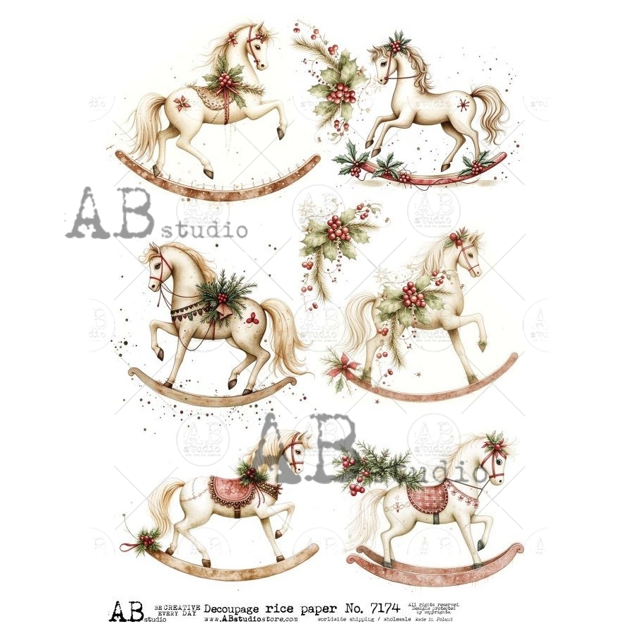 Hârtie de orez – Rocking Horse 2 – A4 1 Hârtie de orez – Rocking Horse 2 – A4