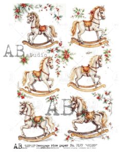 Hârtie de orez – Rocking Horse – A4