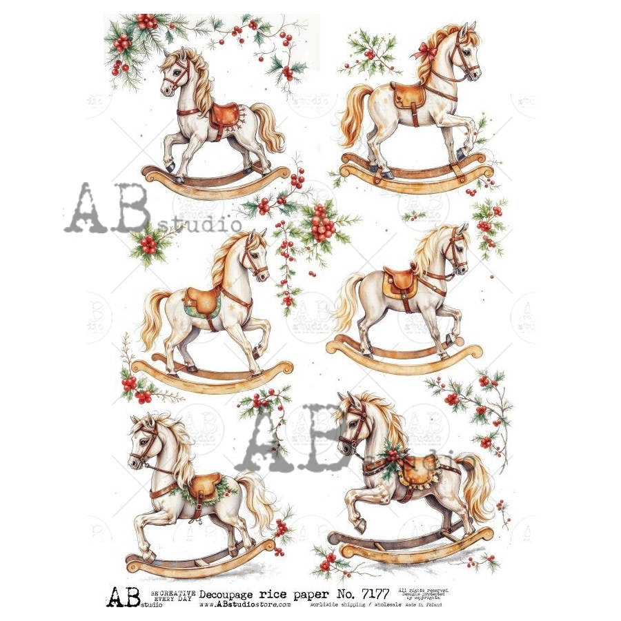 Hârtie de orez – Rocking Horse – A4 1 Hârtie de orez – Rocking Horse – A4