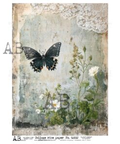 Hârtie de orez – The Black Butterfly – A4