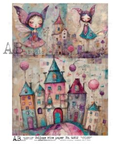 Hârtie de orez – The Fairy Castle – A4