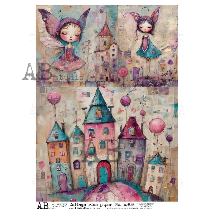 Hârtie de orez – The Fairy Castle – A4 1 Hârtie de orez – The Fairy Castle – A4
