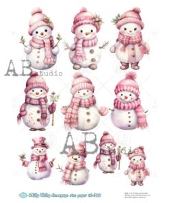 Hârtie de orez – The Snowmen 3 – A4