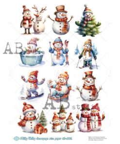 Hârtie de orez – The Snowmen – A4