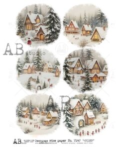 Hârtie de orez – Winter Joy 2 – A4