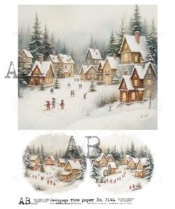 Hârtie de orez – Winter Joy – A4