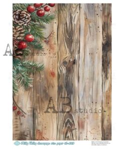 Hârtie de orez – Christmas Background – A4