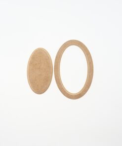 Ramă Ovală MDF - 2 elemente - 13,7x8,7 cm