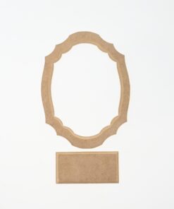 Set decorativ pentru cutii - 2 elemente - MDF - 17,5x13 cm
