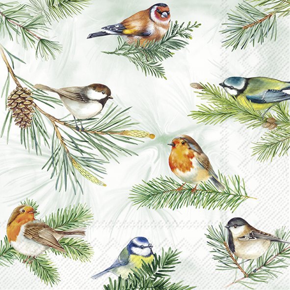 Șervețel - Charming Birds - 33x33 cm 1 Șervețel - Charming Birds - 33x33 cm