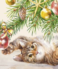 Șervețel - Christmas Cat - 25x25 cm