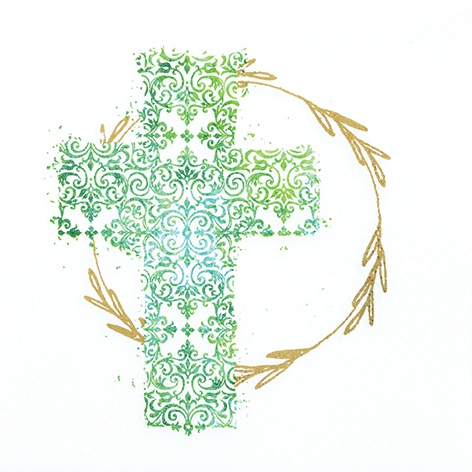 Șervețel - Cross green - 33x33 cm 1 Șervețel - Cross green - 33x33 cm