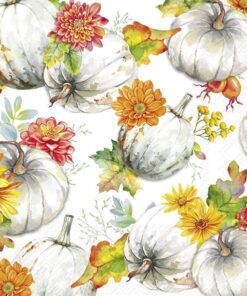 Șervețel - Cucurbita and Flowers - 33x33 cm